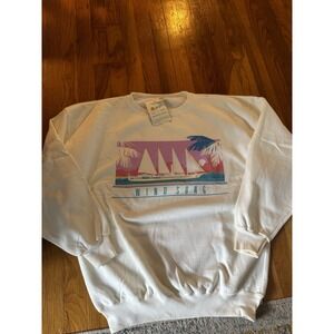 Vintage Windsong Ship Sweatshirt Windstar Cruises‎ One Size OS NWT Lifestyles